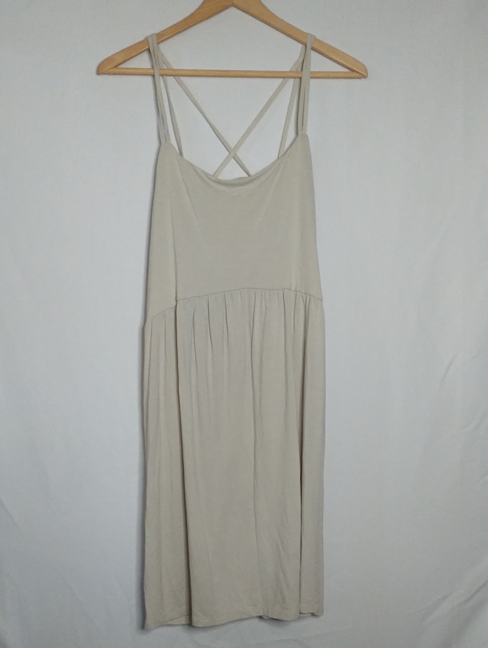 Old Navy XL Light Beige Strappy Casual Strappy Plus Summer Dress